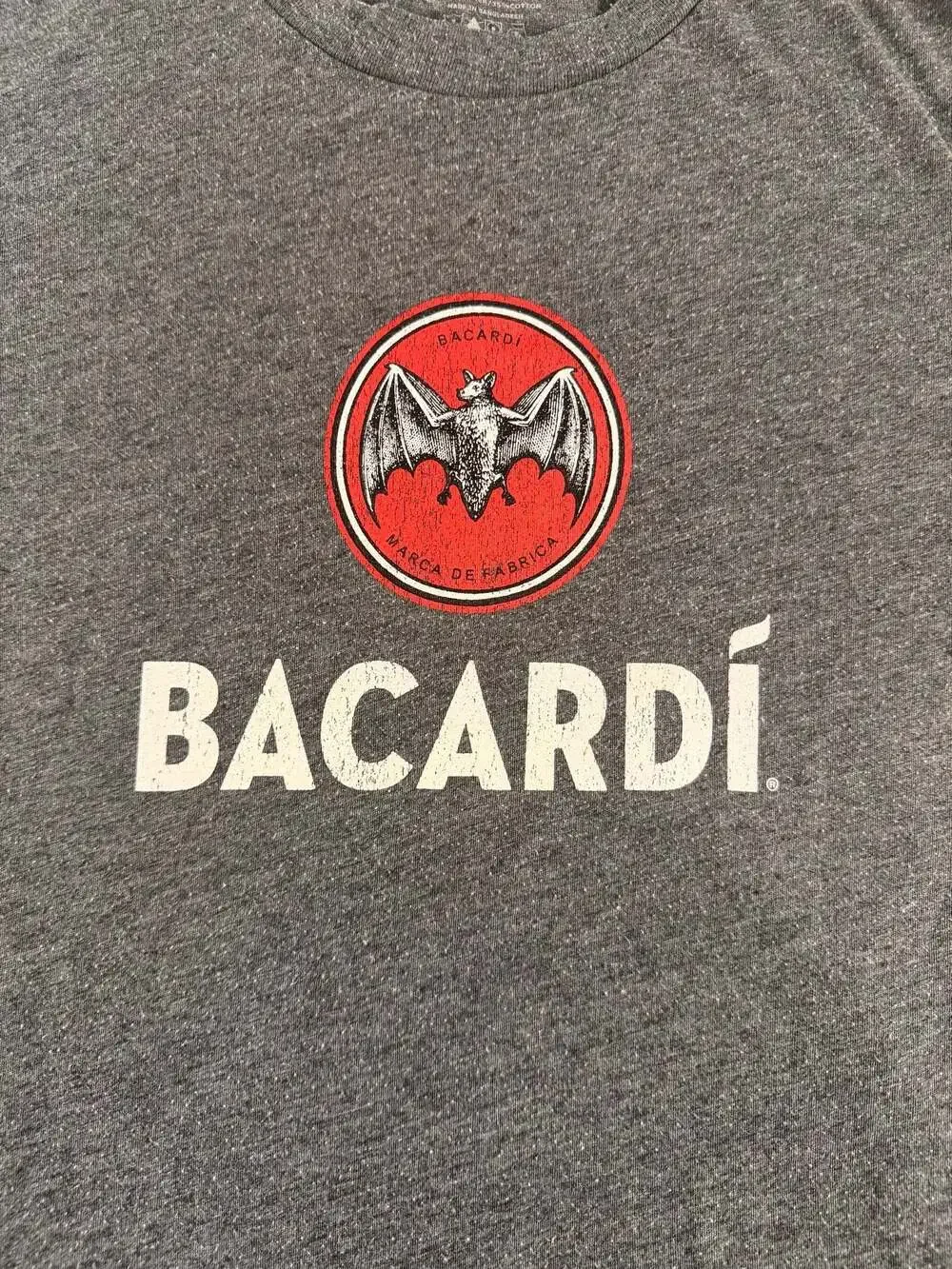 Bacardi Logo Graphic Grey Crew Neck T-Shirt